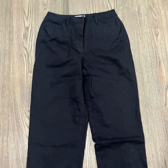 Talbots Womens Black High Waisted Stretch Career Work wear Straight Leg Pants 4 - Picture 3 of 12